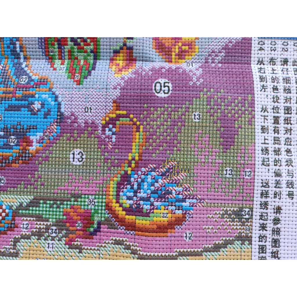 Tranh thêu chữ thập Hoa hồng vàng E192-50x80cm