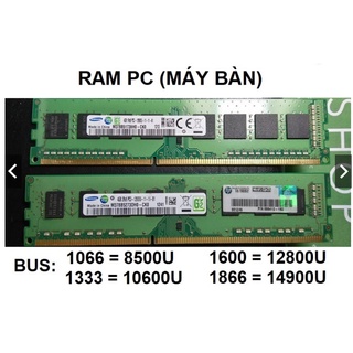 Ram pc 8gb ddr3 hoặc ddr3l bus 1600