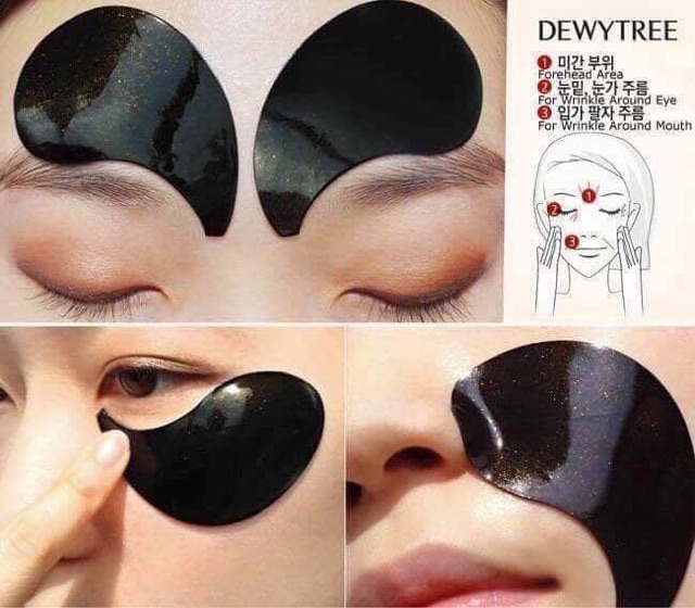 ♻️MẶT NẠ MẮT DEWY TREE - REAL GOLD BLACK PEARL EYE PATCH