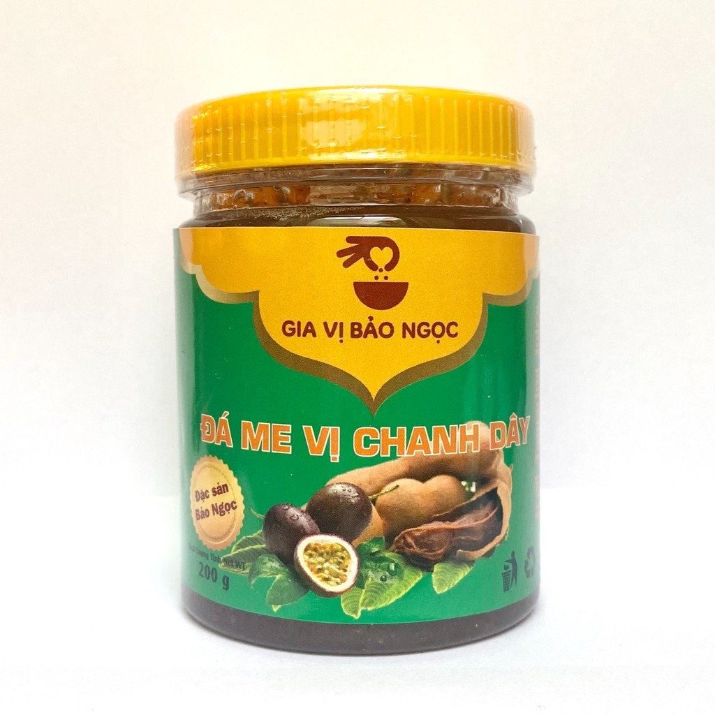 Đá me vị chanh dây Bảo Ngọc 200g - có hạt me dẻo, tặng kèm đậu phộng