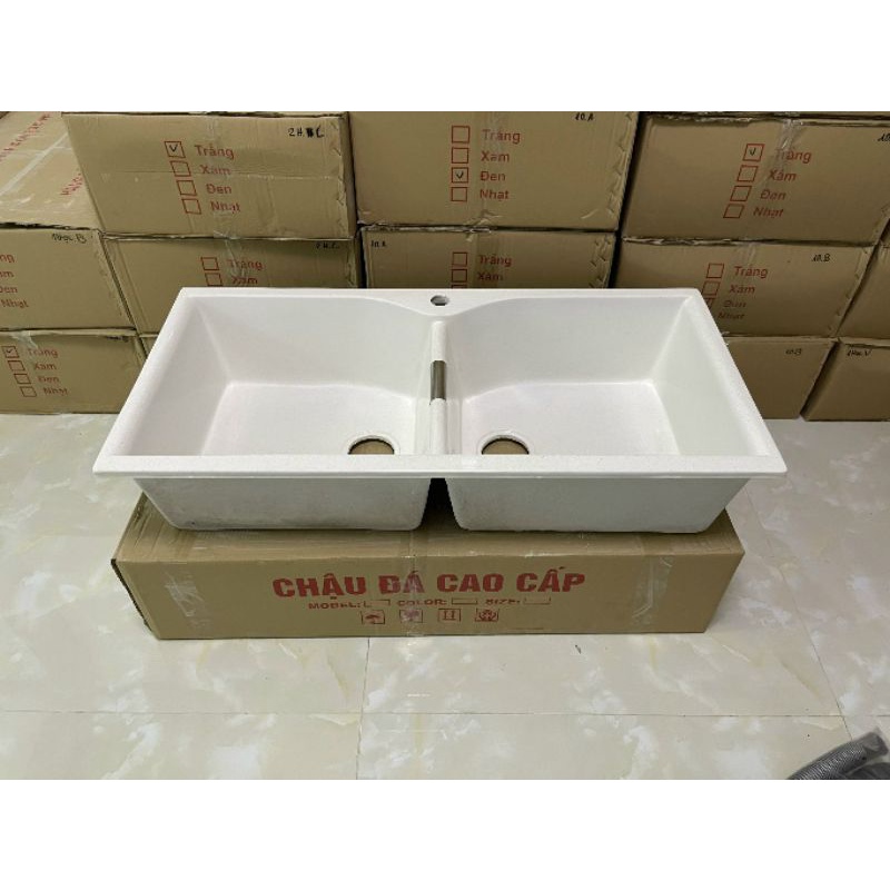 Chậu rửa chén đá nhân tạo KT 98x48x22