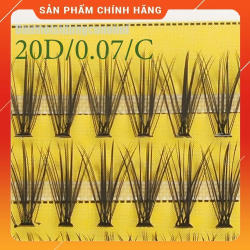 Lông mi giả chùm 20D Nesura Hàn Quốc [xả kho] mi giả chùm tự nối 20D/0.07/C, độ dày 0.07, độ dài 8-12mm