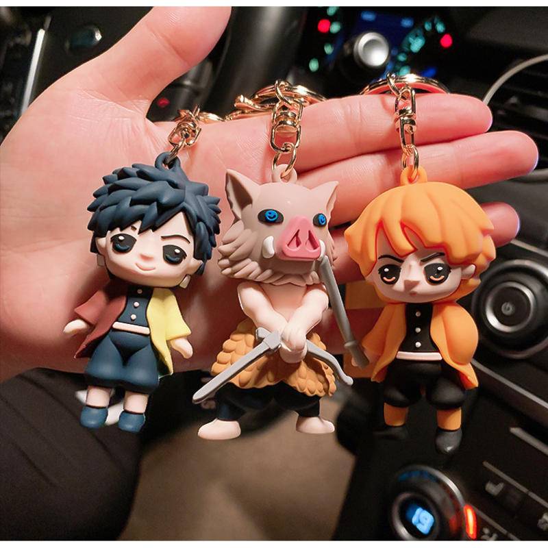 Móc Khóa Gắn Búp Bê Anime Demon Slayer Dễ Thương