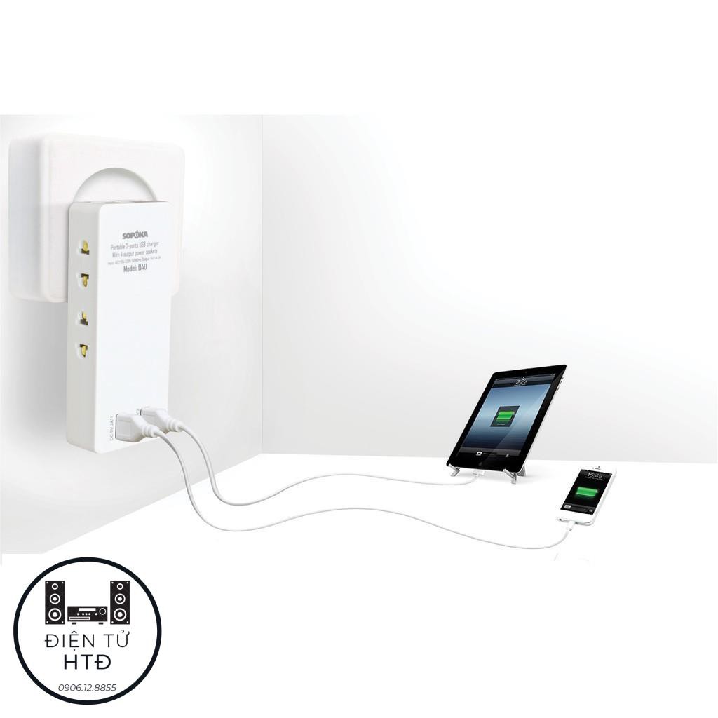 Ổ cắm điện thông minh SOPOKA Q2U Q4U tích hợp cổng USB tiện lợi