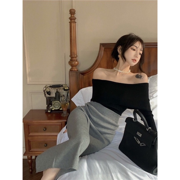 ✨💕Áo tay dài xẻ vai thanh lịch kèm chút sexy nhẹ nhàng💕