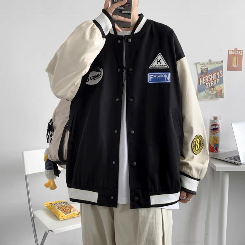 Áo Khoác Bomber Nam Nữ Vải Dù 2 lớp Logo In Số 8 Fashion Phong Cách Bóng Chày Cá Tính Siêu Ngầu Siêu Chất