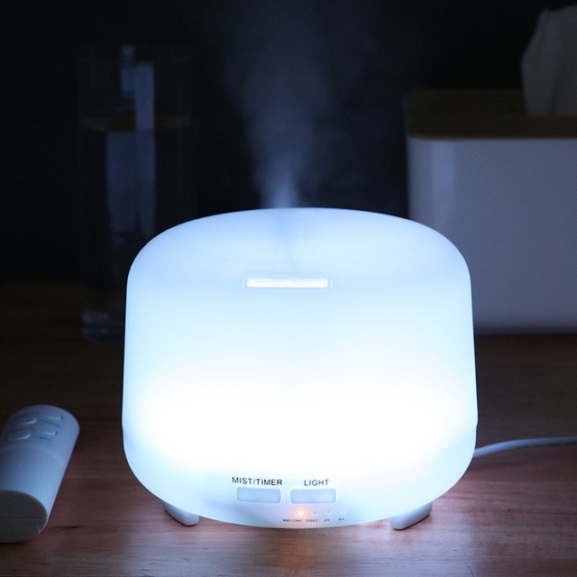 Máy Khuếch Tán Tinh Dầu Siêu Âm Loại Lớn có Đèn LED đổi màu có Remote Aroma Life