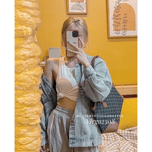 [HÀNG SẴN]Áo khoác DENIM JACKETS FORM OVERSIZE 2 túi bụng siêu chất