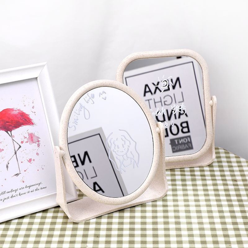 Gương để bàn,gương lúa mạch trang điểm xoay 360 độ phong cách hàn quốc