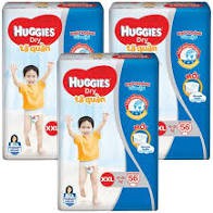 (tặng 1 khủng long )----[Đệm mây] Bỉm Huggies quần/dán size M74/L68/XL62/XXL56.