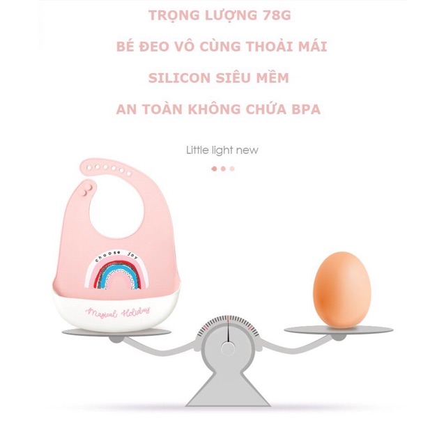 Yếm máng silicone muslin