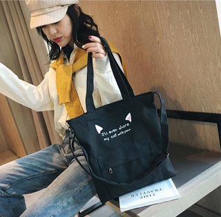 Túi tote vải đeo chéo hai kiểu