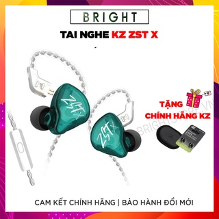 Tai nghe có dây có mic knowledge zenith kz zst x 1ba + 1dd - hàng chính hãng