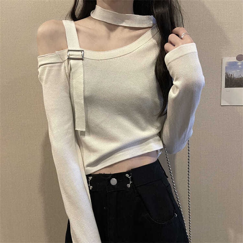 Áo thun IELGY tay dài thiết kế thanh lịch nhiều màu tùy chọn cho nữ