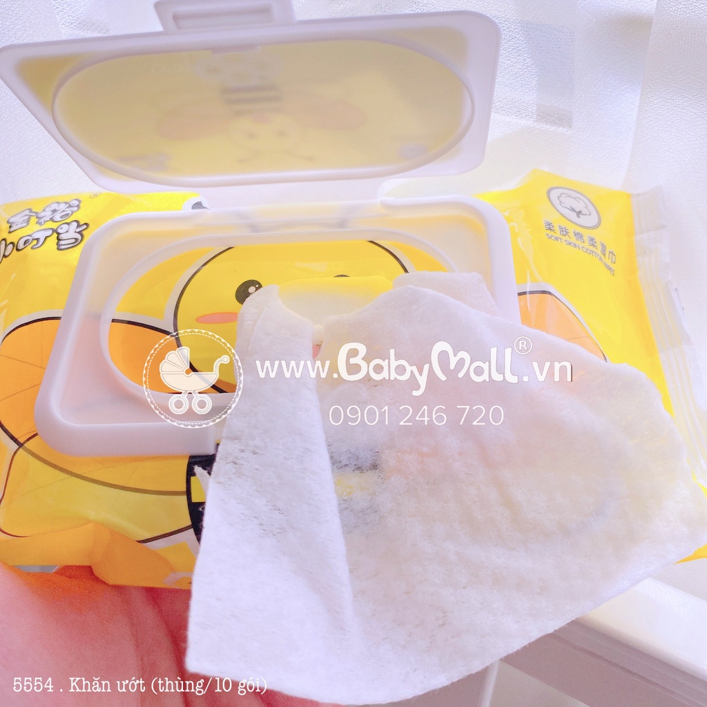 COMBO 10 Khăn ướt vịt vàng B.DUCK xinh xắn 5554 (TẶNG THÙNG)