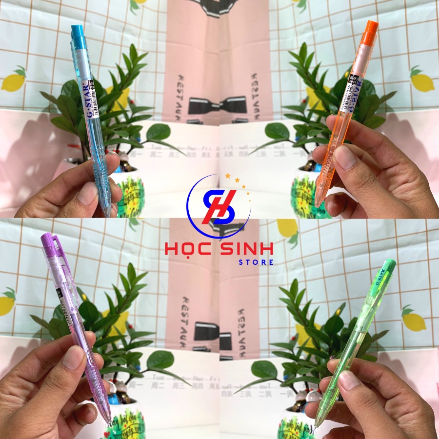 Gói 5 cây bút bi OG-38 Xanh Thái Lan hiệu GSTAR - Học Sinh Store