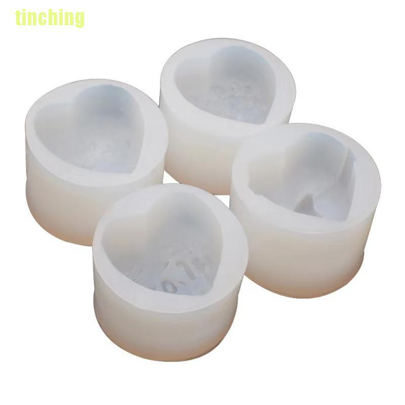 Khuôn Silicone Làm Xà Phòng / Sô Cô La Hình Trái Tim 3D