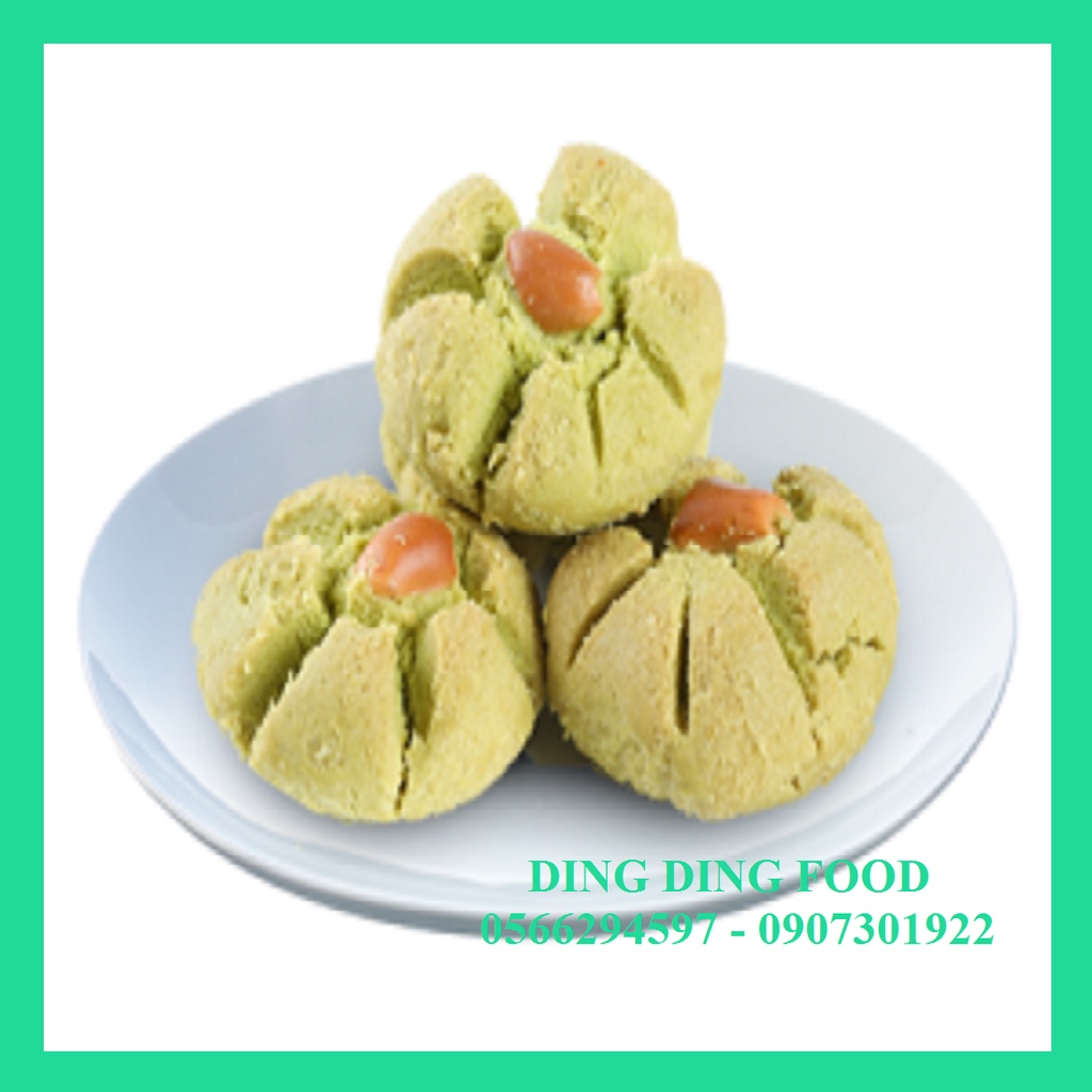 [Combo 4 Hộp] Bánh Hạnh Nhân Trà Xanh HỘP 300G| Bánh Hạnh Nhân Tân Huê Viên| Bánh Bột Đậu| Ăn Vặt - DING DING FOOD
