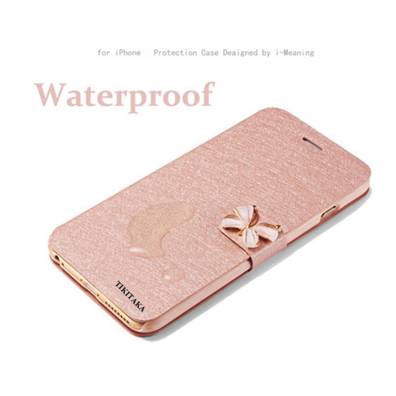 Bao da điện thoại nắp lật họa tiết kim cương cho iphone 5 5se se 6 6s 7 8 plus X XR XS MAX