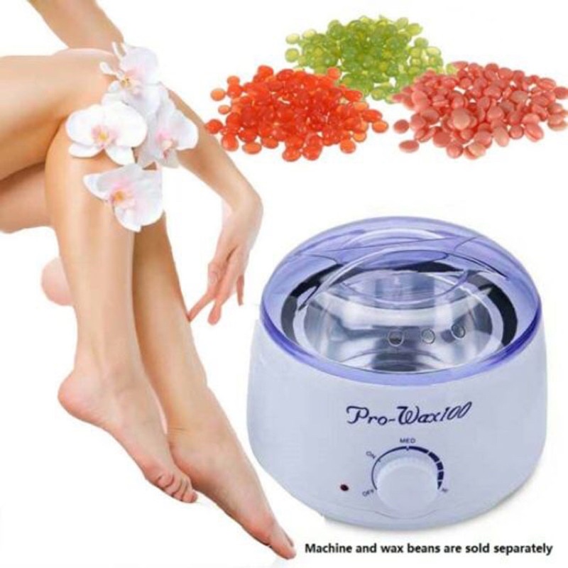 Combo Nồi Nấu Sáp Wax Lông Nóng Pro Wax 100 &lt;Nồi +100G Sáp+Mỡ Trăn&gt; Free que gỗ