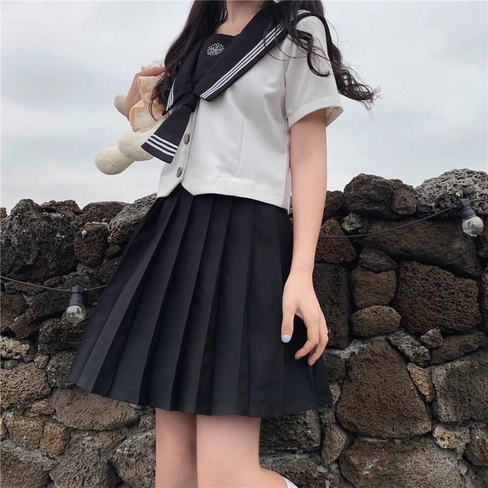 ✖[đồ hai mảnh] đồng phục jk mùa hè nữ sinh váy xếp ly đồng phục đại học kiểu Nhật ngắn bộ đồ thủy thủ | BigBuy360 - bigbuy360.vn