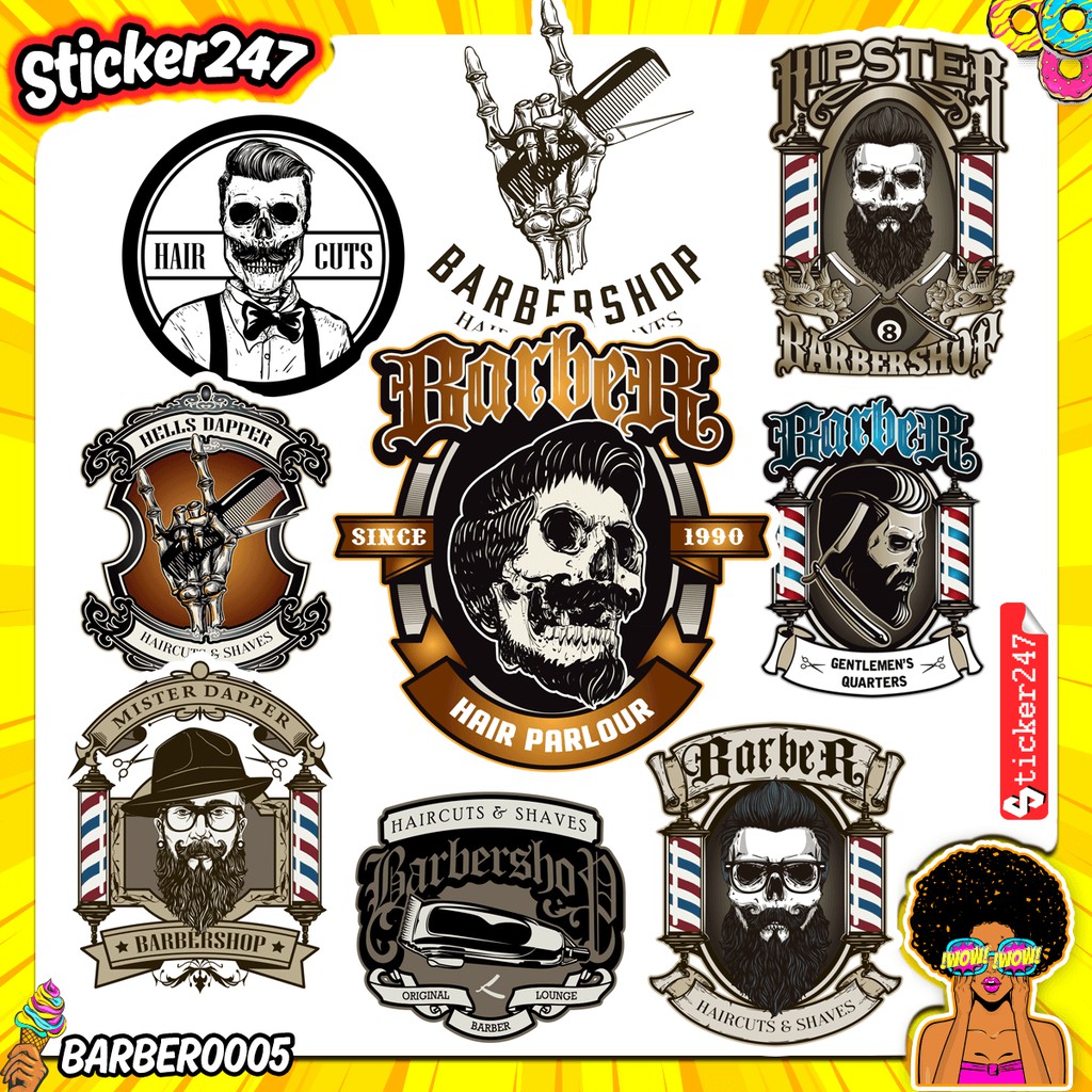 𝗦𝘁𝗶𝗰𝗸𝗲𝗿 dán Barber Shop | BARBER0005 | Sticker 247