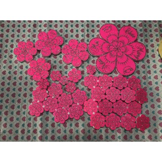 Bộ 33 bông hoa đào xốp trang trí tết