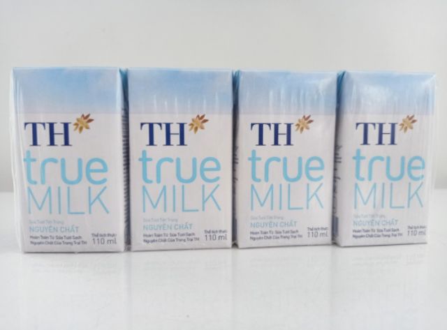 Thùng sữa tươi nguyên chất TH true milk hộp 110ml × 48  hộp
