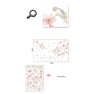 decal dán tường trang trí cành hoa