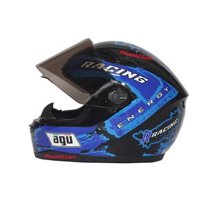 Nón bảo hiểm AGU Racing + đuôi gió