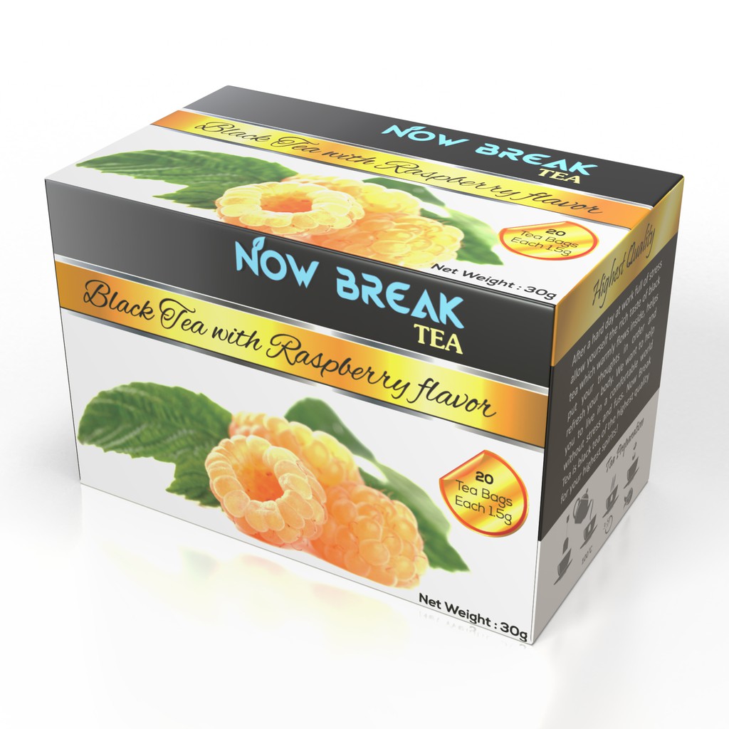 20 túi trà hoa quả vị quả mâm xôi - kiểu tra giống trà hoa quả Cozy, Lipton, Nestea, Dilmah, Ahmad - ngon hơn cà phê!