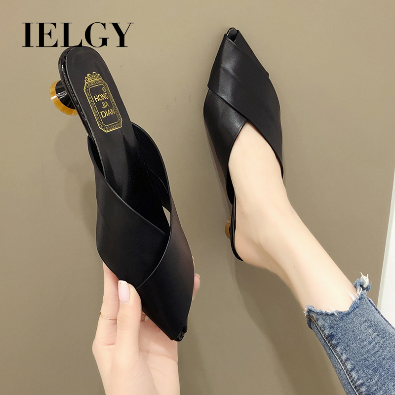 Dép sandal IELGY gót thấp dày dặn thời trang mùa hè dành cho nữ