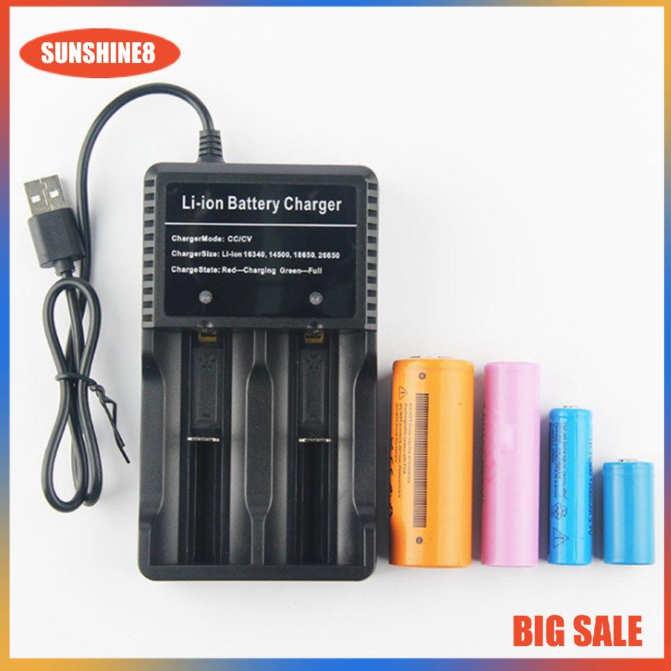 Bộ sạc pin thông minh 2 ngăn USB cho Li-ion 18650