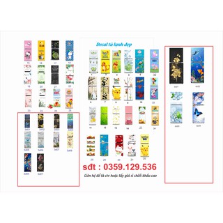 Miếng dán tủ lạnh 3D chất liệu decal cao cấp siêu bền chống nước đầy đủ kích thước (sỉ - lẻ decal tủ lạnh)