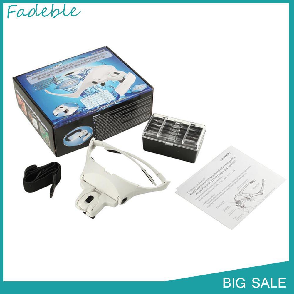 Kính Lúp Đeo Đầu Phóng Đại 5 Lần Với Đèn Led