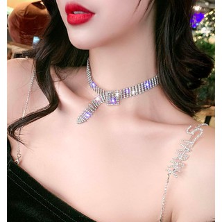 Choker đính đá có thể đeo vòng cổ tay tiện ích 2 trong 1