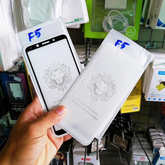 Cường lực Oppo F5 full màn hình full keo