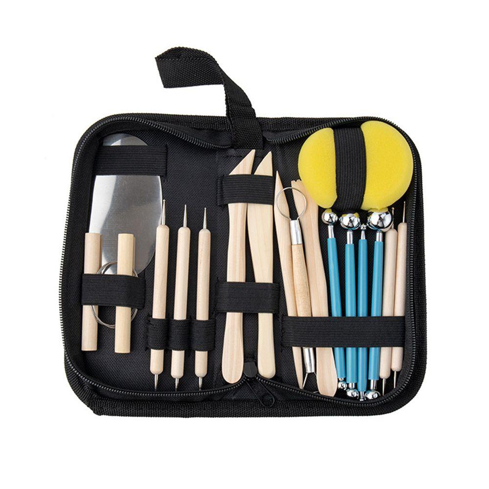 JANE Set 18 Dụng Cụ Điêu Khắc Đất Sét Cán Gỗ Cho Người Lớn Và Trẻ Em