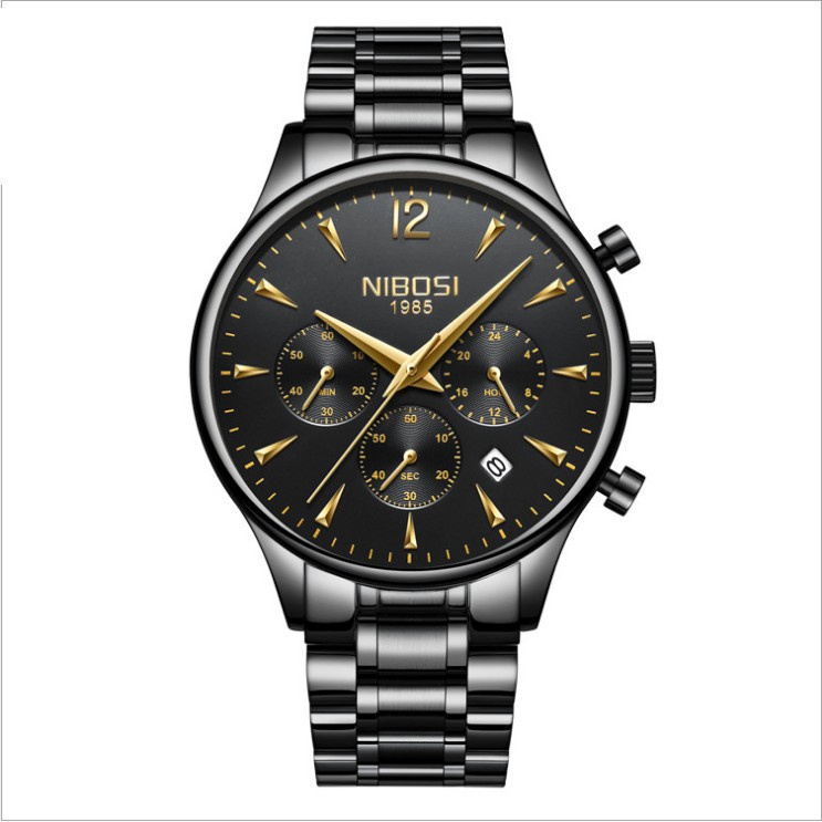 ĐỒNG HỒ NAM NIBOSI 2326 (1985) FULL BOX MẶT TRÒN,DÂY THÉP CAO CẤP Bán lẻ giá sỉ