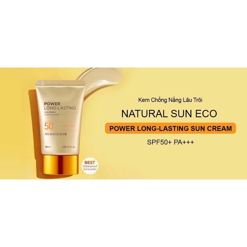 KEM CHỐNG NẮNG THE FACE SHOP NATURAL SUN ECO POWER LONG-LASTING SUN CREAM SPF50+ PA+++