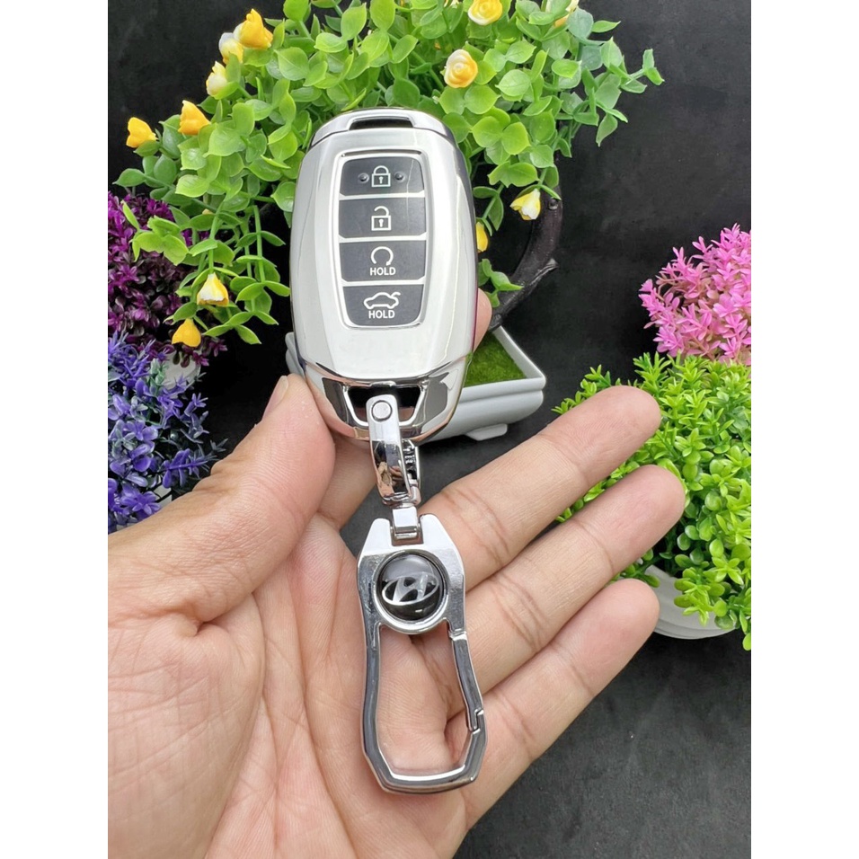 Ốp chìa khóa TPU silicon mạ bạc HYUNDAI Accent 2021