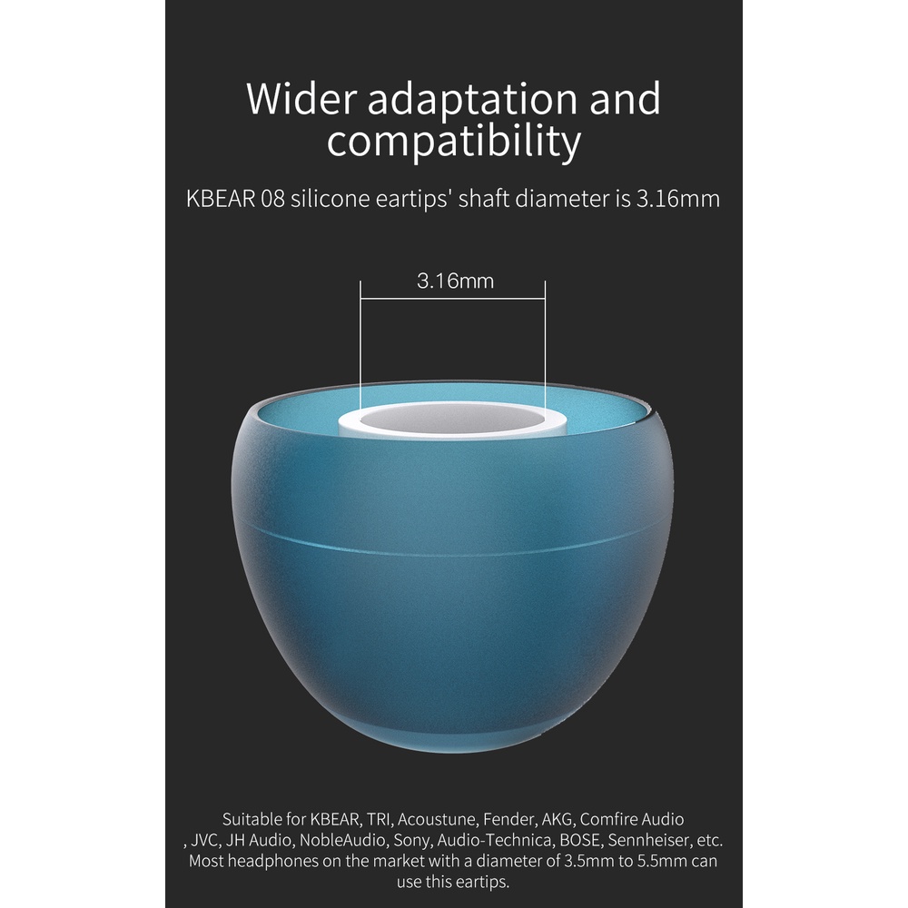 1 Cặp Nút Tai Nghe Cách Âm Bằng Silicone Nâng Cấp 08 Kích Thước S M L