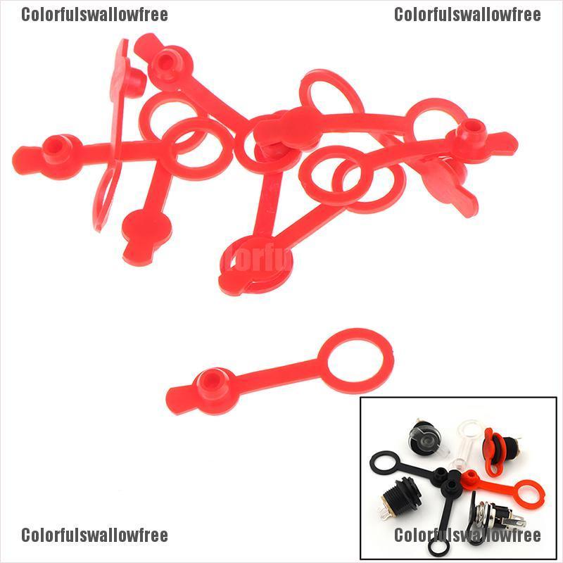 Set 10 Nắp Đậy Ổ Cắm Sạc Dc-022 Dc-025 Chống Thấm Nước Nhiều Màu Sắc