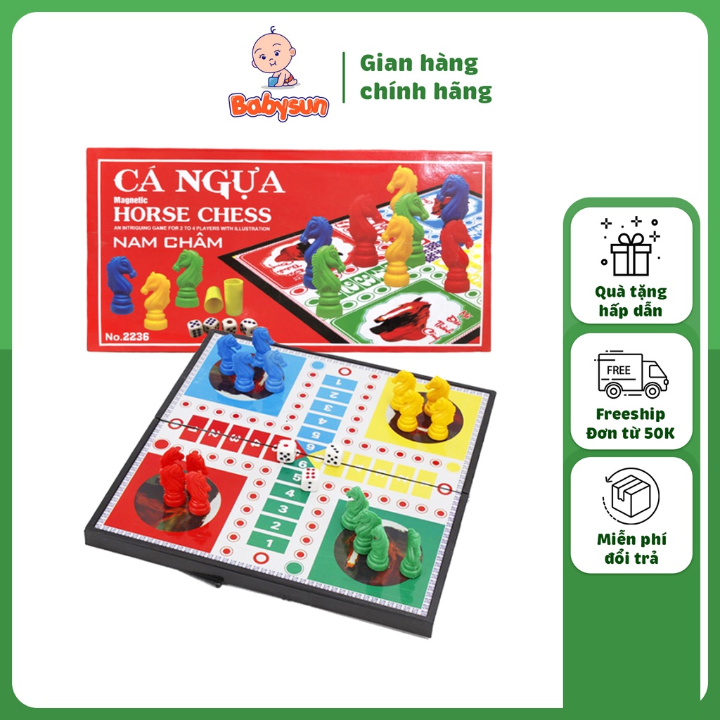 Bộ cờ cá ngựa nam châm cao cấp kích thước đa dạng mẫu mã siêu đẹp
