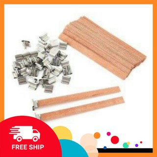 Combo 50 Chân Kẹp Bấc Gỗ ⚡KẸP VỪA BẤC GỖ ⚡làm nến