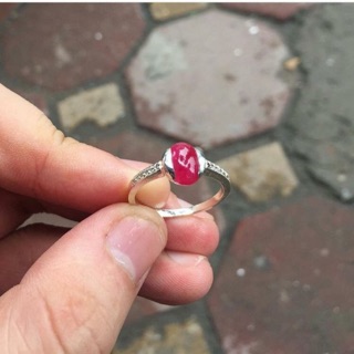 Nhẫn Ruby lục yên thiên nhiên