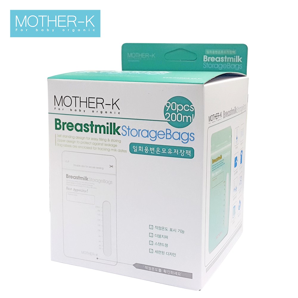 Túi trữ sữa cảm ứng nhiệt Mother-K 200ml (90c)