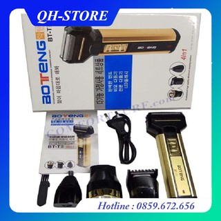 [⚡SIÊU KHUYẾN MẠI⚡] Bộ máy cạo râu,Tông đơ cắt tóc 4 trong 1 BOTENG BT-T3 Thế Hệ Mới