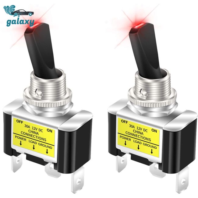 1 Cặp Công Tắc Đòn Bẩy Có Đèn Led 12v/30a Cho Xe Hơi