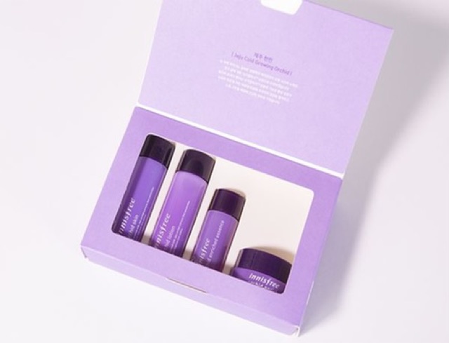 Bộ Kit dưỡng da, chống lão hóa Innisfree Jeju Orchid Special Kit 4 Món từ hoa lan (Mẫu mới nhất)